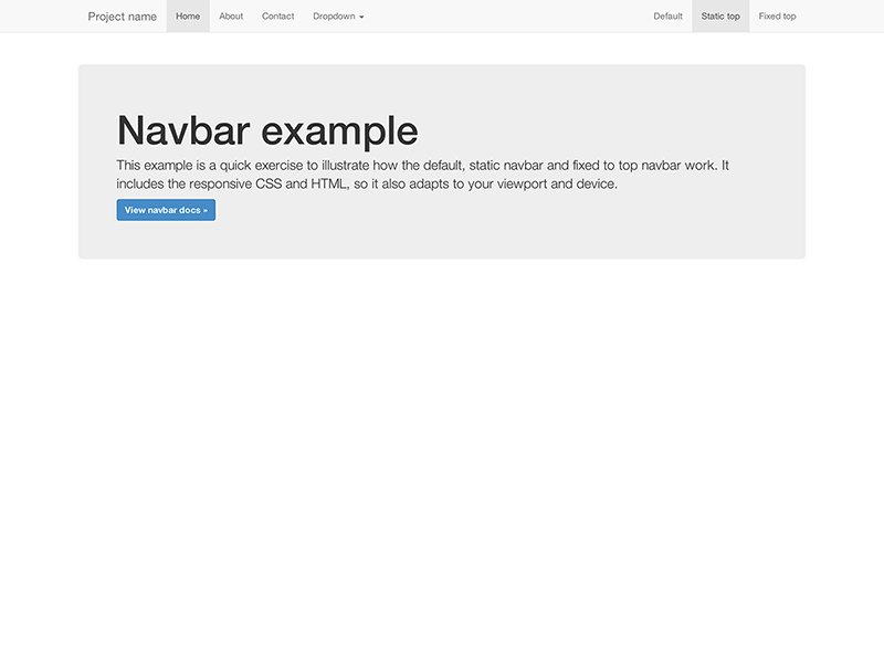 Navbar static