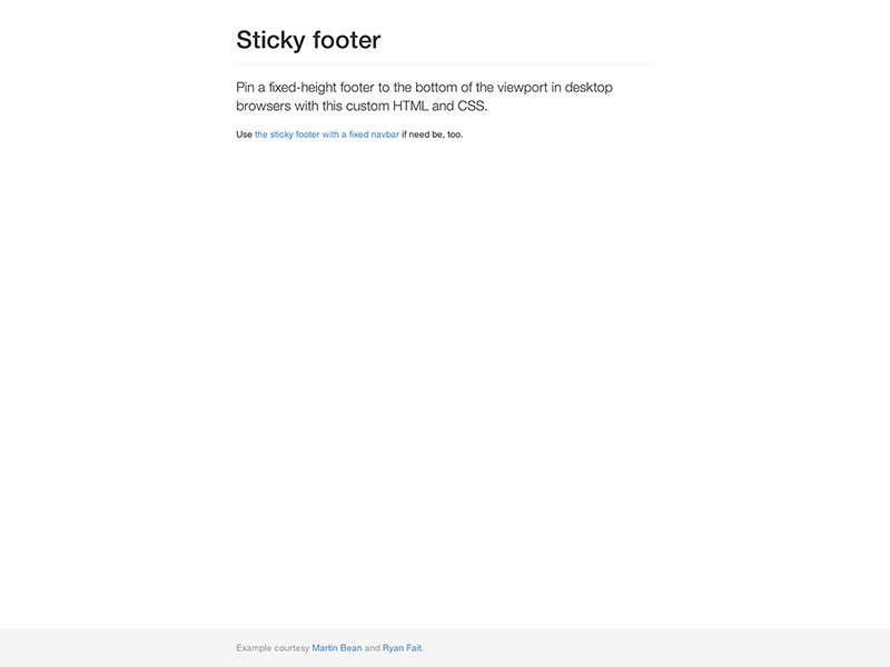 Sticky footer
